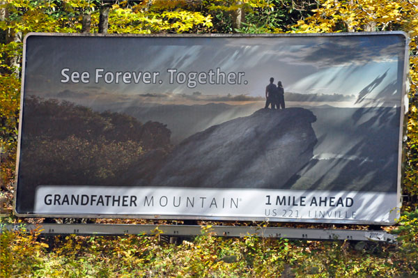 Grandfather Mountain sign